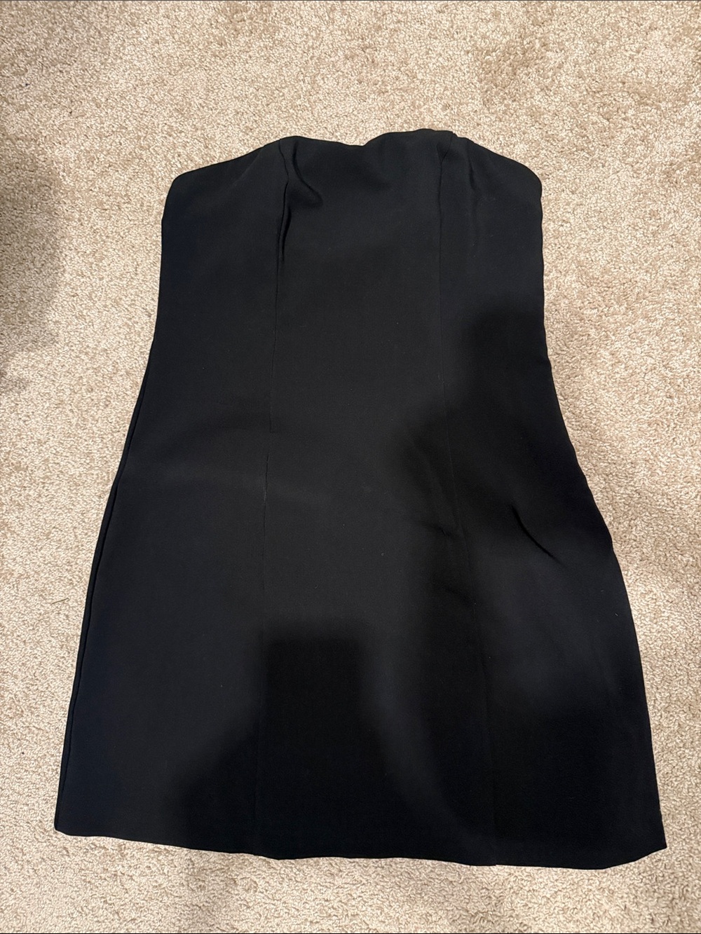 Strapless Black Mini Dress